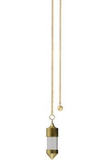 Brass Pendulum - chambered - clear glass
