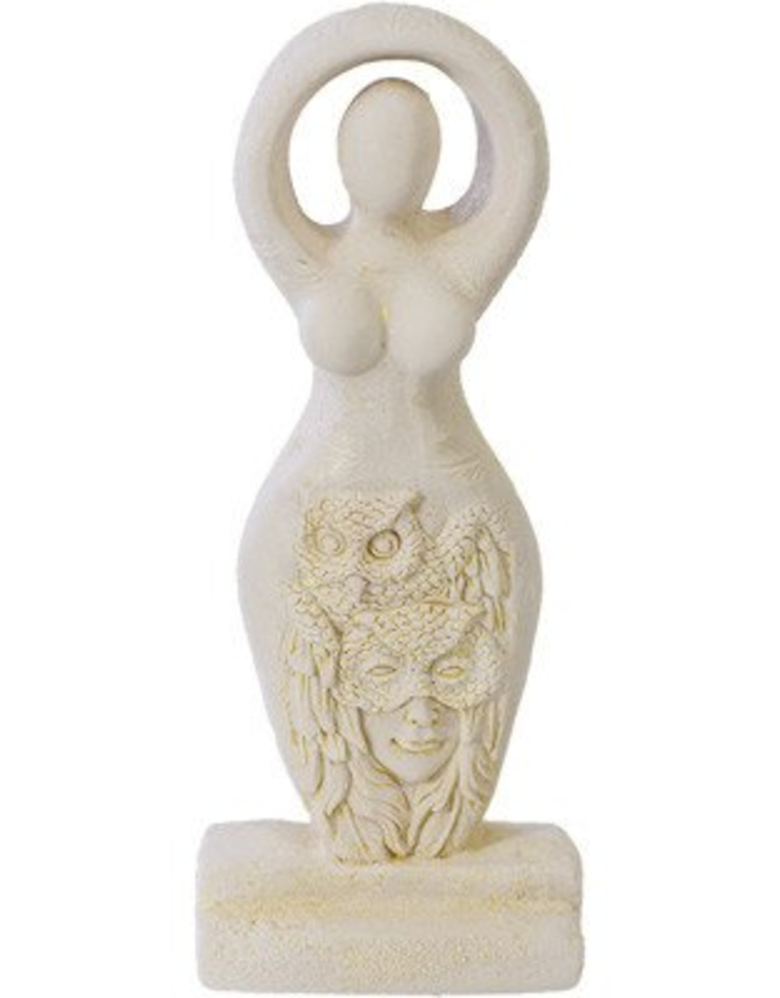 Gypsum Goddess Owl Statue 5.5"