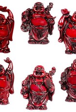 Red Polyresin Buddha (1inch) Set