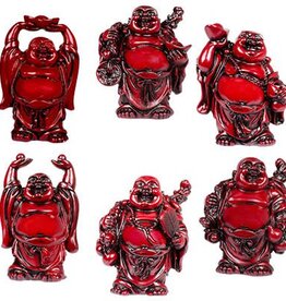 Red Polyresin Buddha (1inch) - 1 Piece