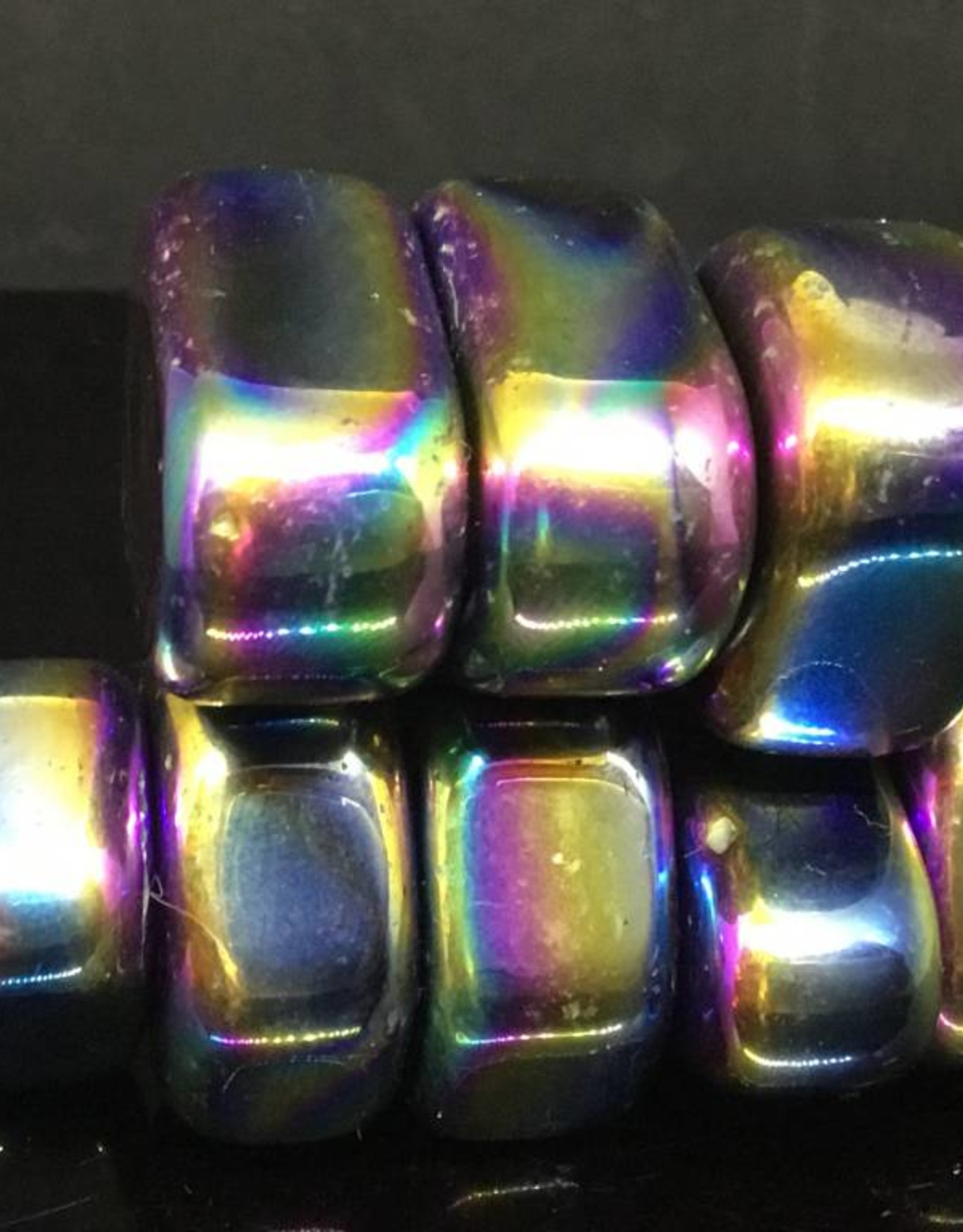 Rainbow magnetic Hematite Tumbled Stone - 1 Piece