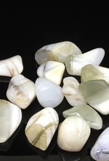 White Opal Agate tumbled stone