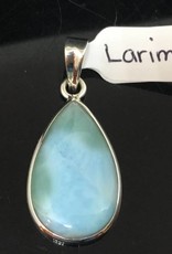 Larimar Teardrop Silver Small Pendant