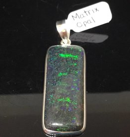 Matrix Opal Silver Pendant