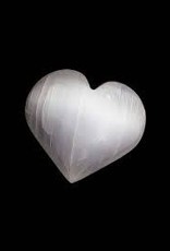 Selenite (Satin Spar) Heart 14 cm Charging Plate