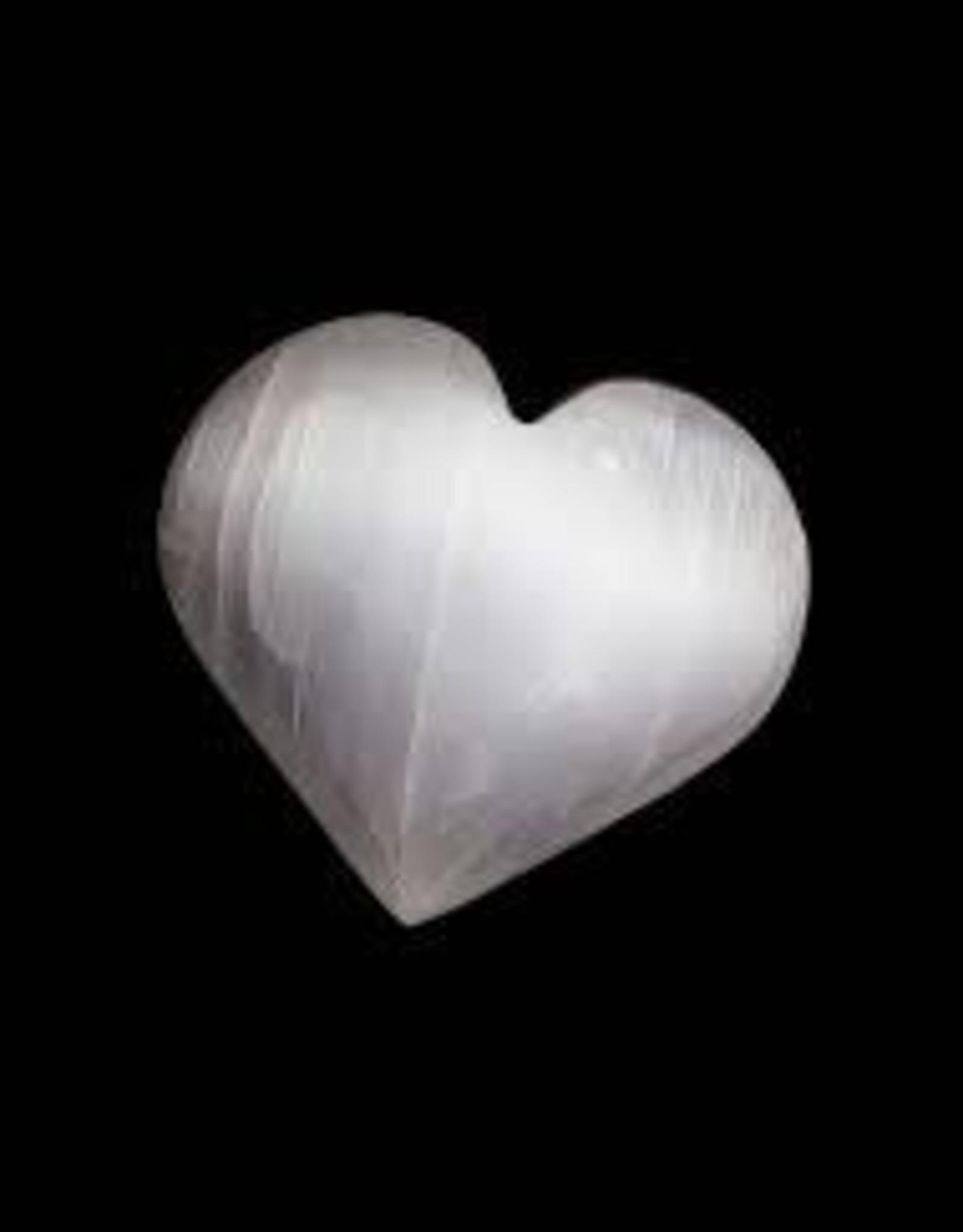 Selenite (Satin Spar) Heart 14 cm Charging Plate