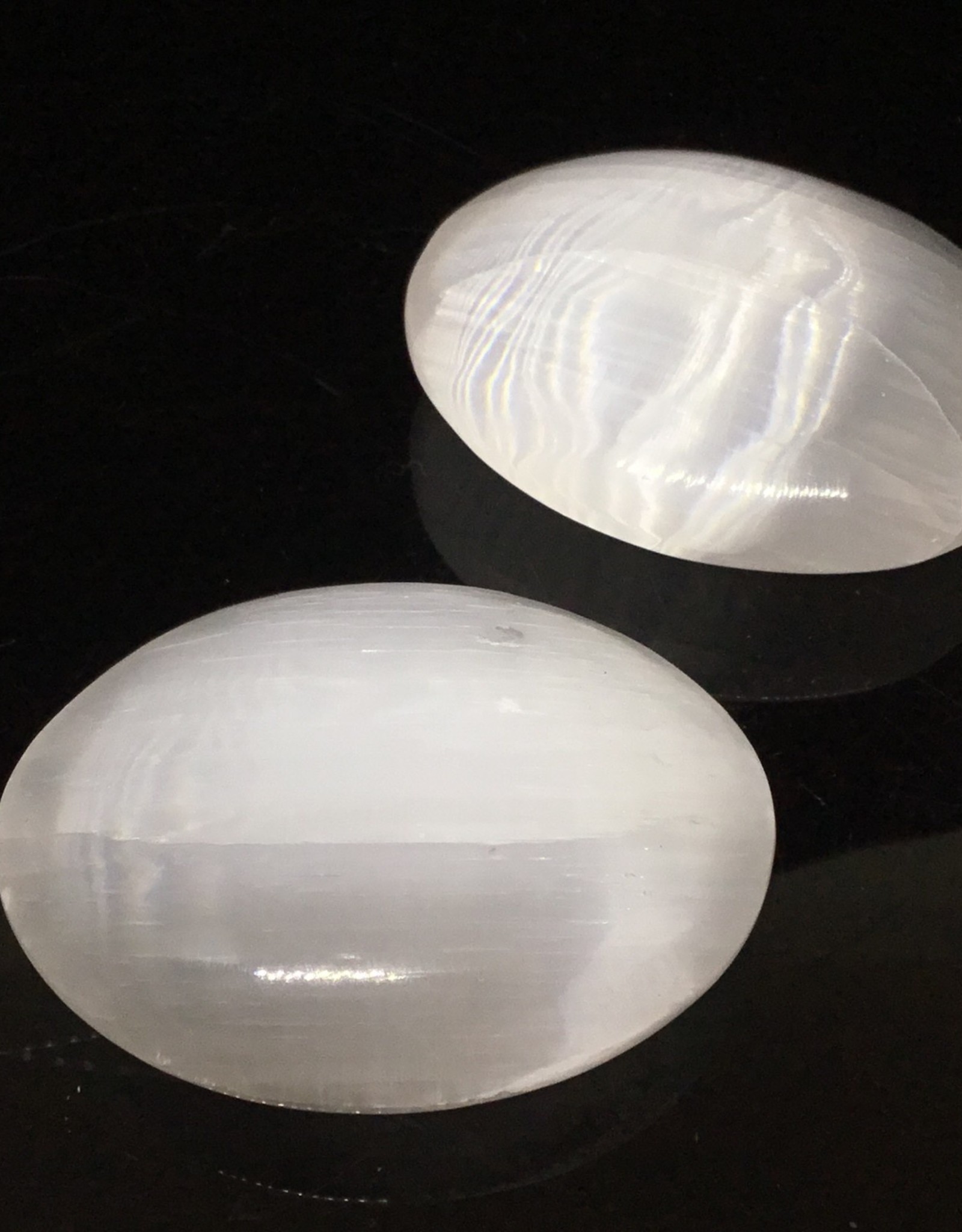 Selenite (Satin Spar) Palm Stone