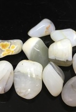 White Opal Agate tumbled stone