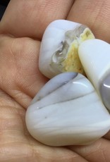 White Opal Agate tumbled stone