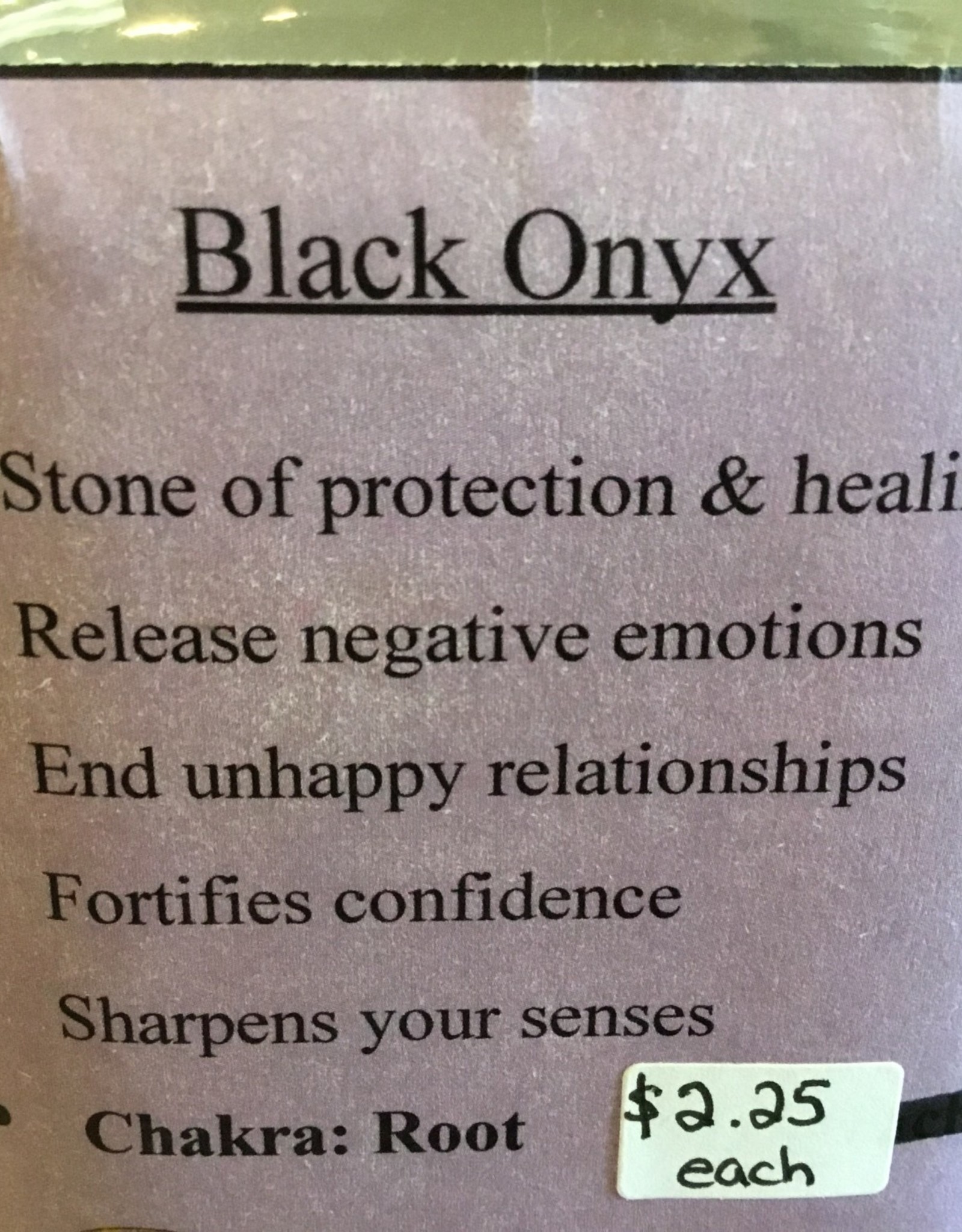 Black Onyx tumbled Stone