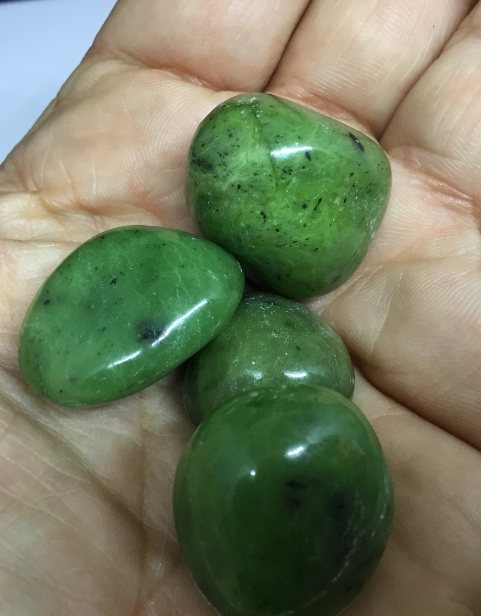 Nephrite Green Jade tumbled
