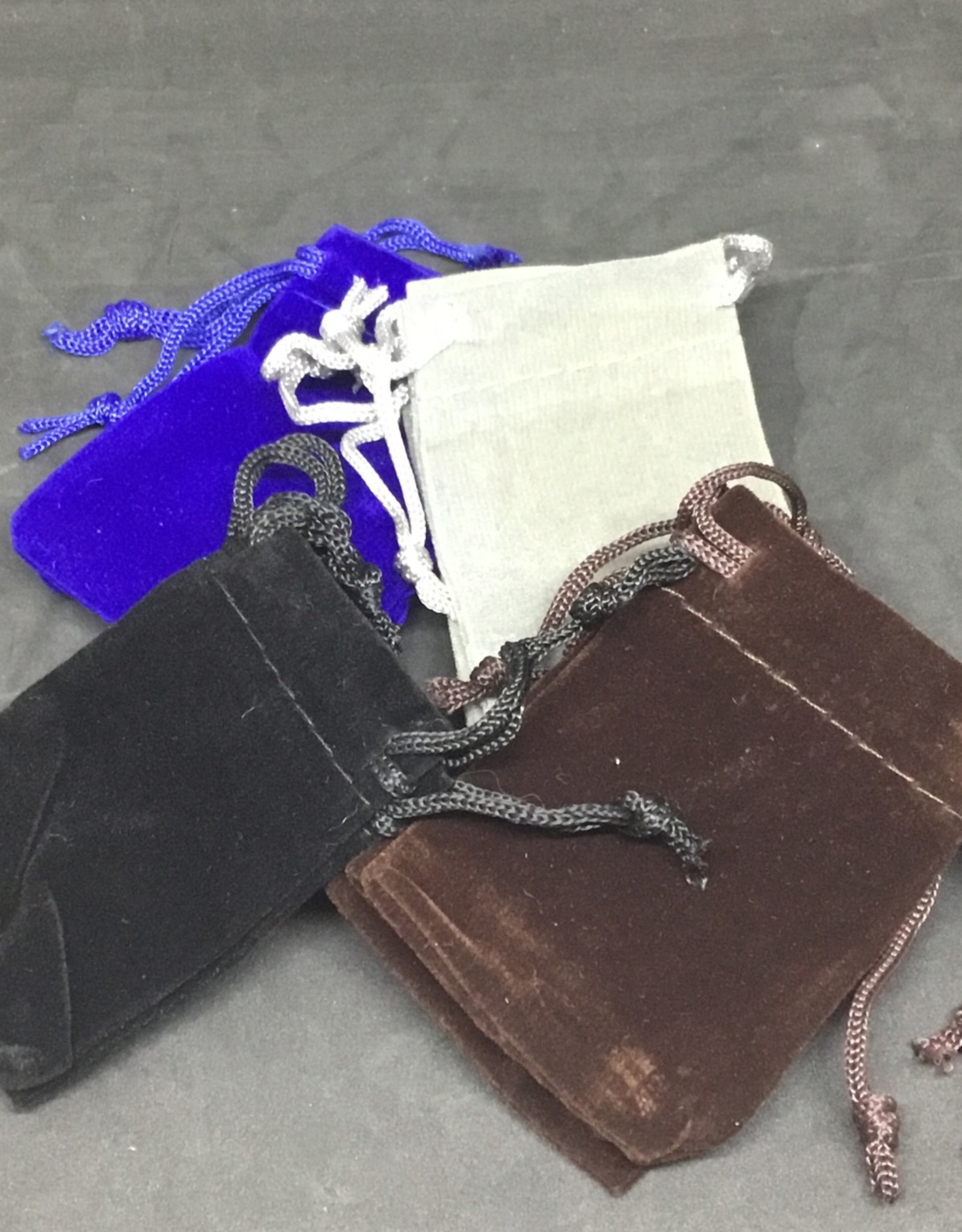 Velvet crystal bag 2" x 2.5"