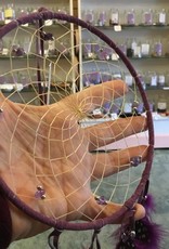 6" Purple Dreamcatcher Semi Precious Stones