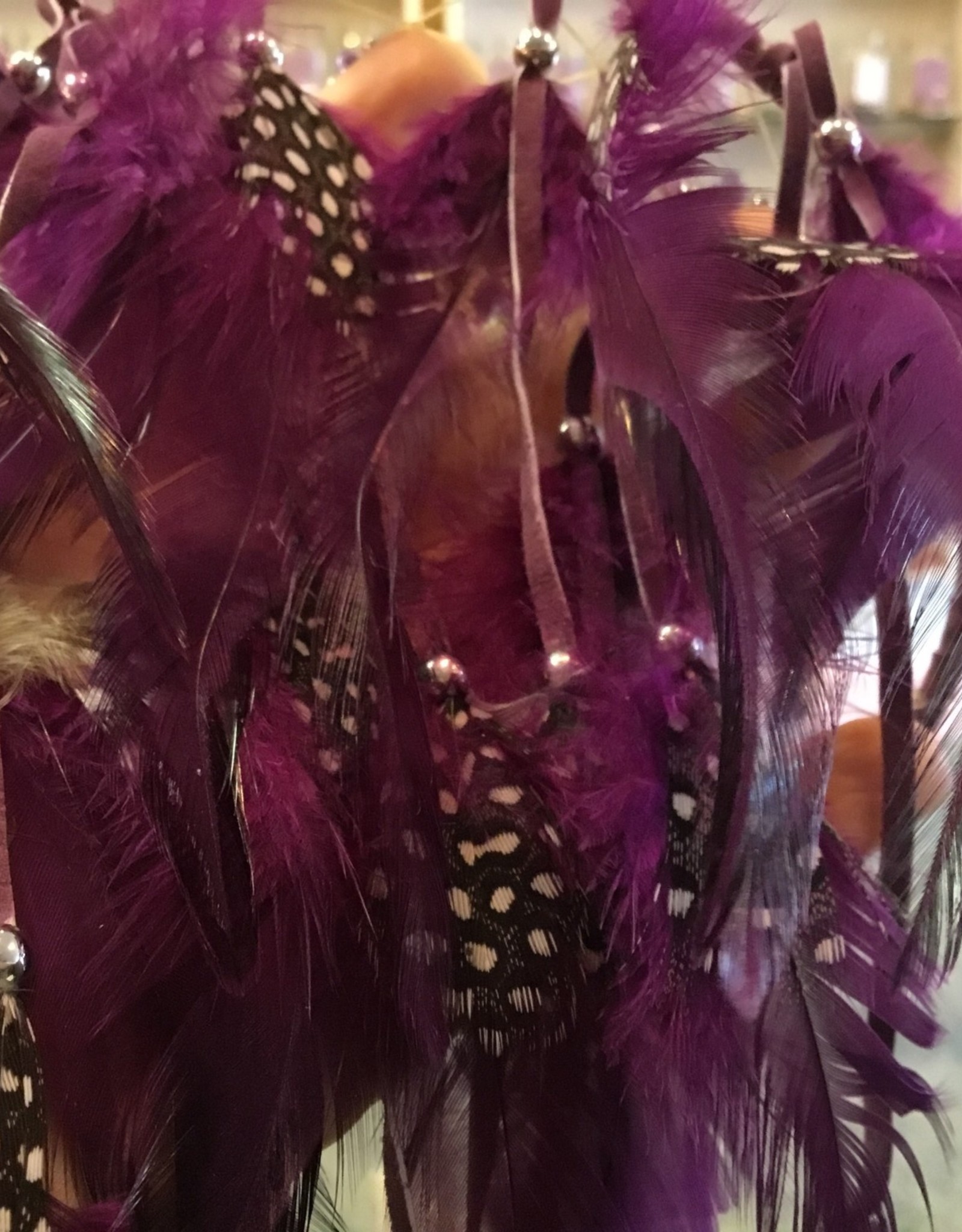 6" Purple Dreamcatcher Semi Precious Stones