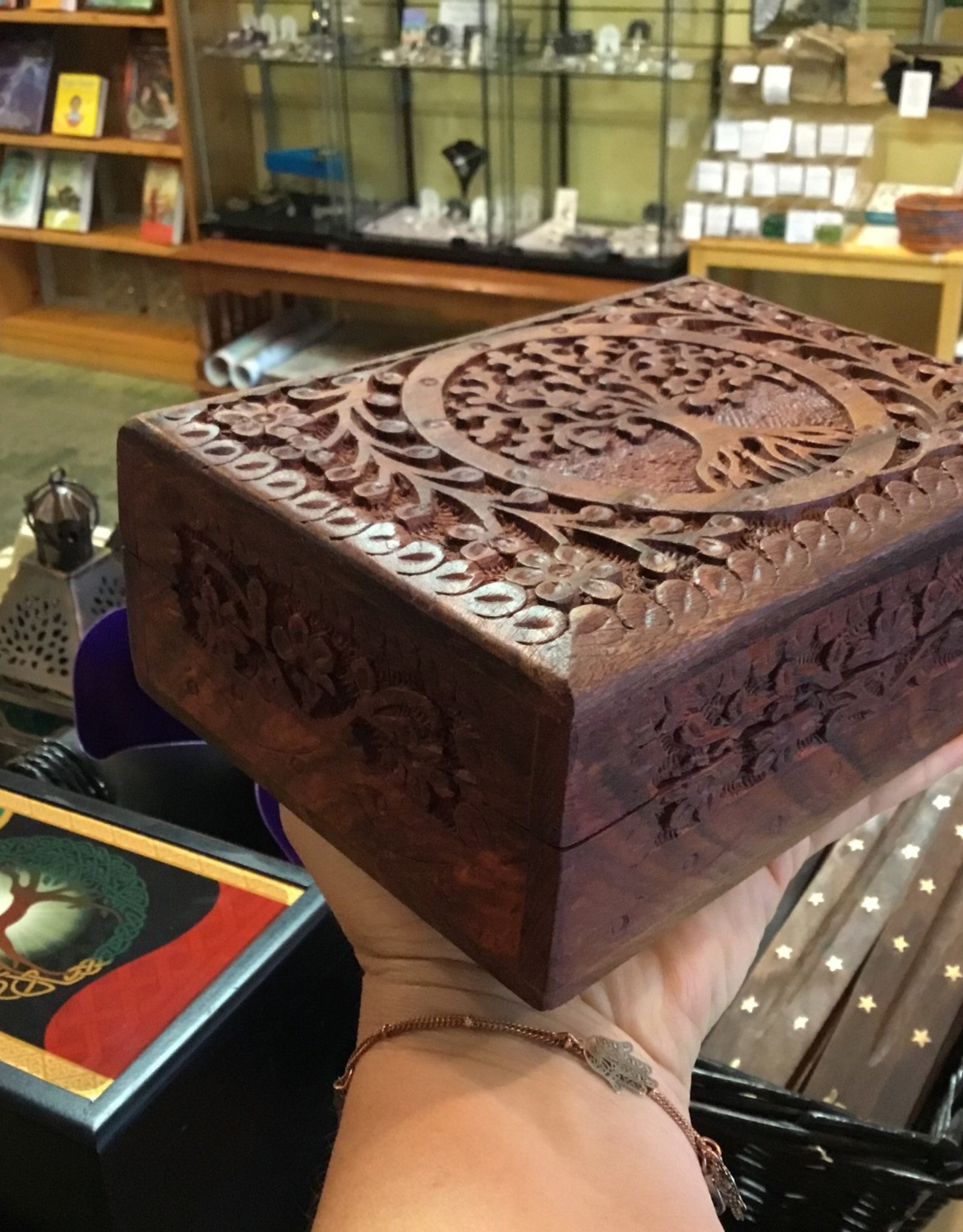 Tree of Life - Carved Wood Box (5X7)