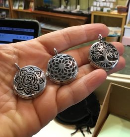Aromatherapy Silver Plated Pendants