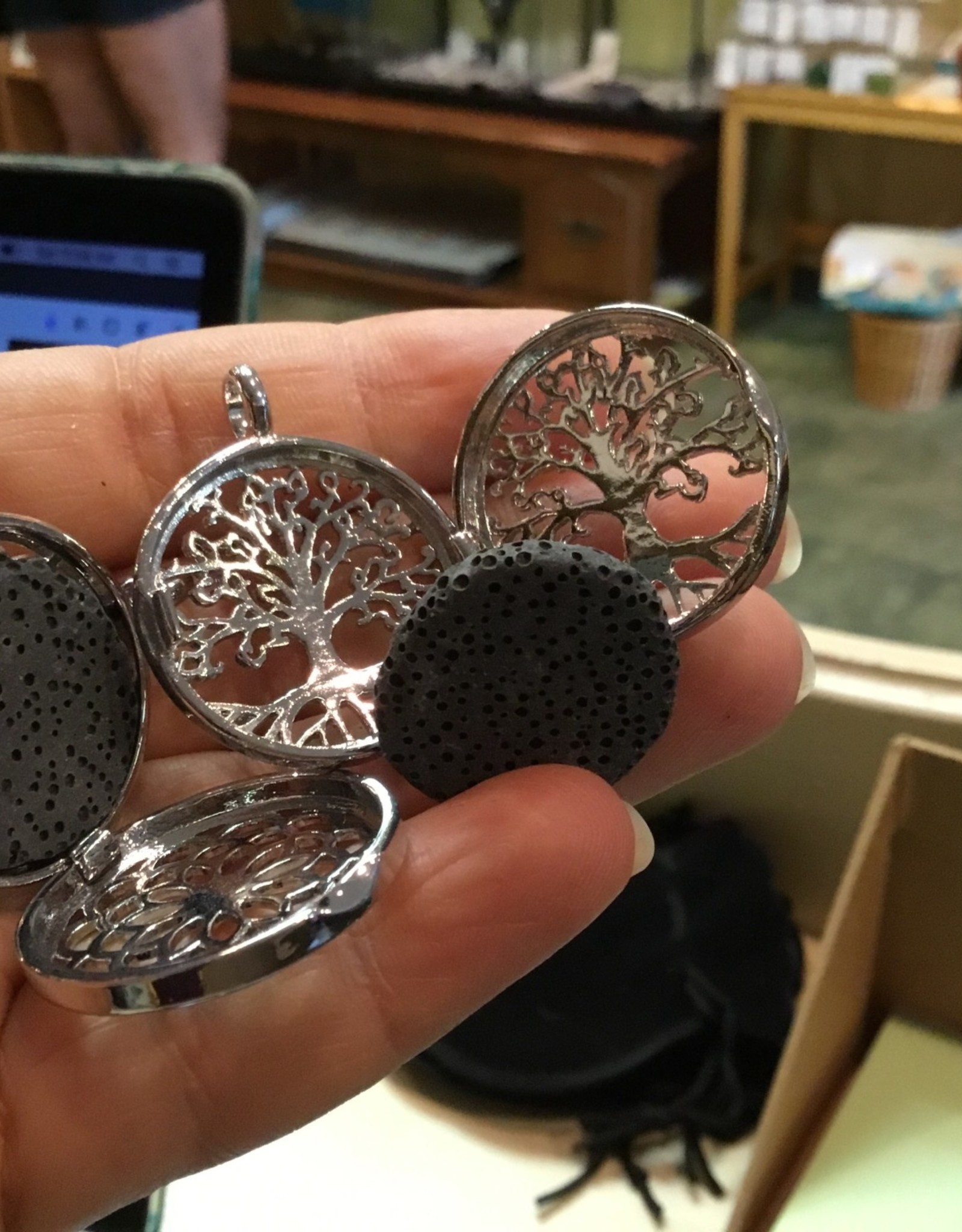 Aromatherapy Silver Plated Pendants