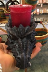 Grey Dragon Head Candle Holders 2.5 inch