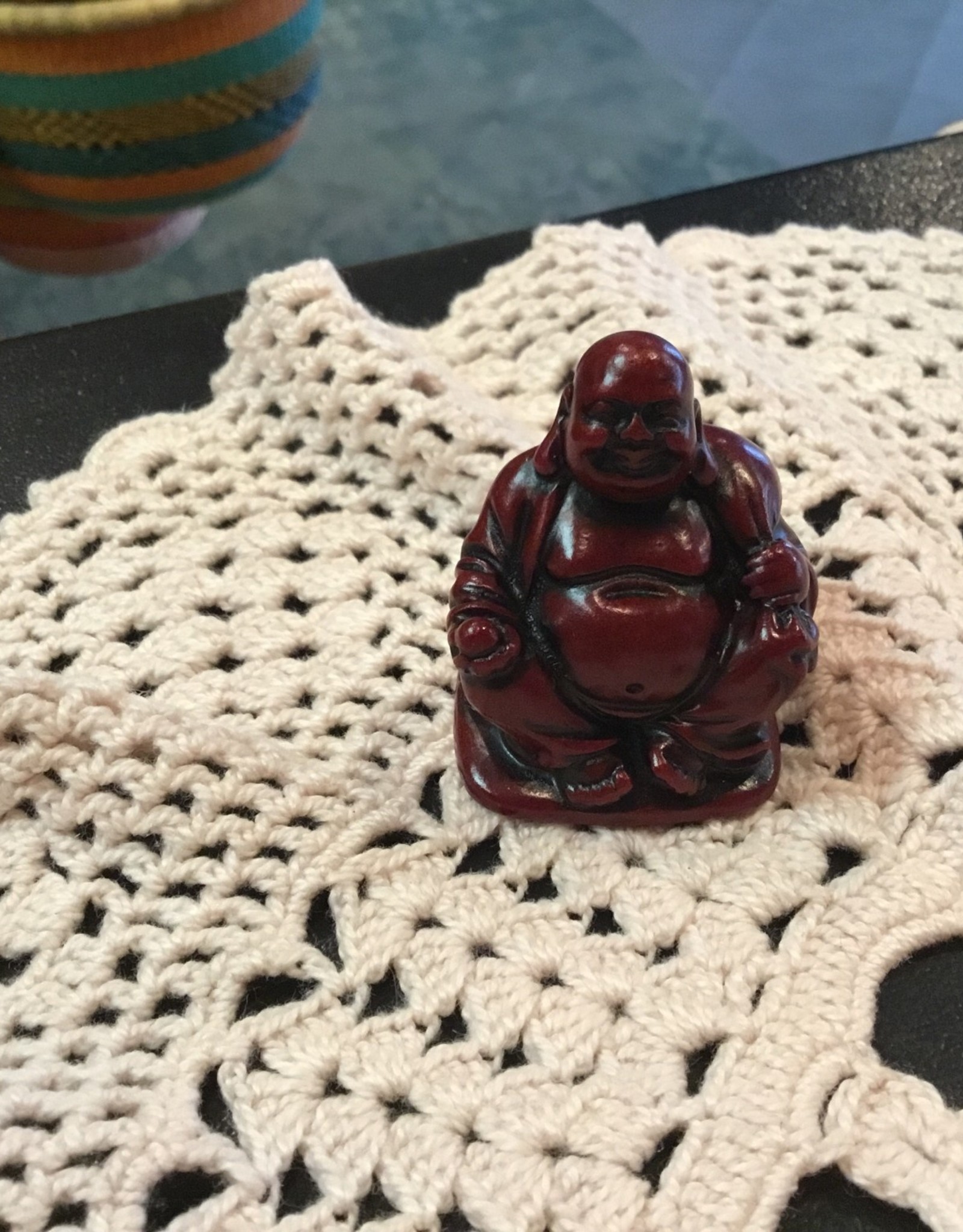 Red Polyresin Buddha Statue (2inch)