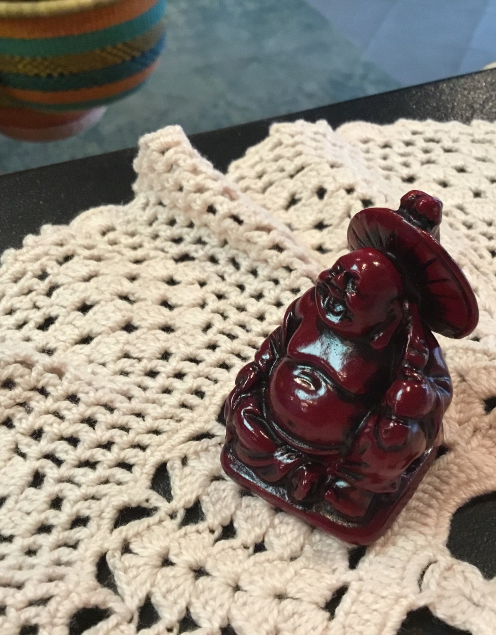 Red Polyresin Buddha Statue (2inch)