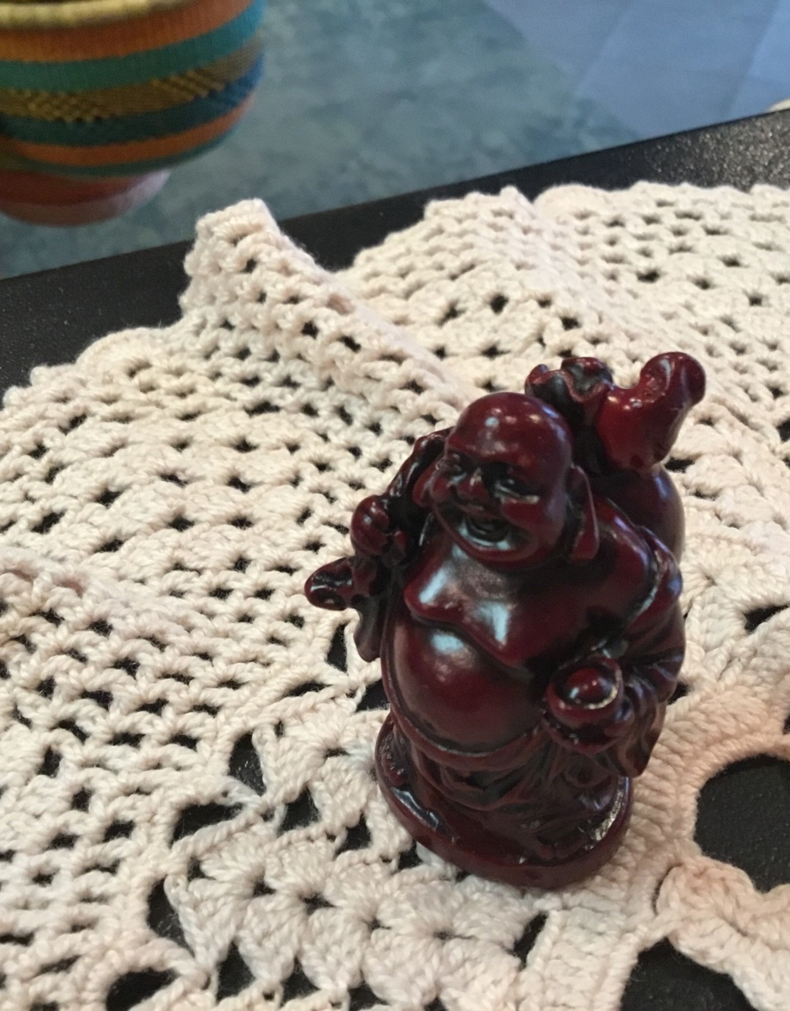 Red Polyresin Buddha Statue (2inch)
