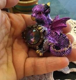 Kheops International Iridescent Baby Dragon with gem 2''