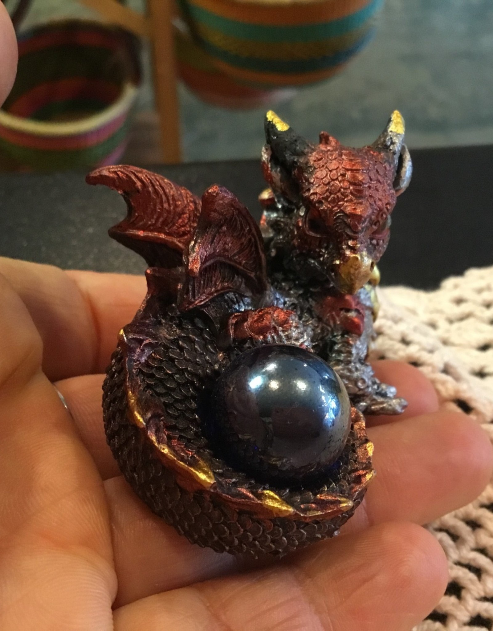 Iridescent Dragon Hatchlings - with marble 2''