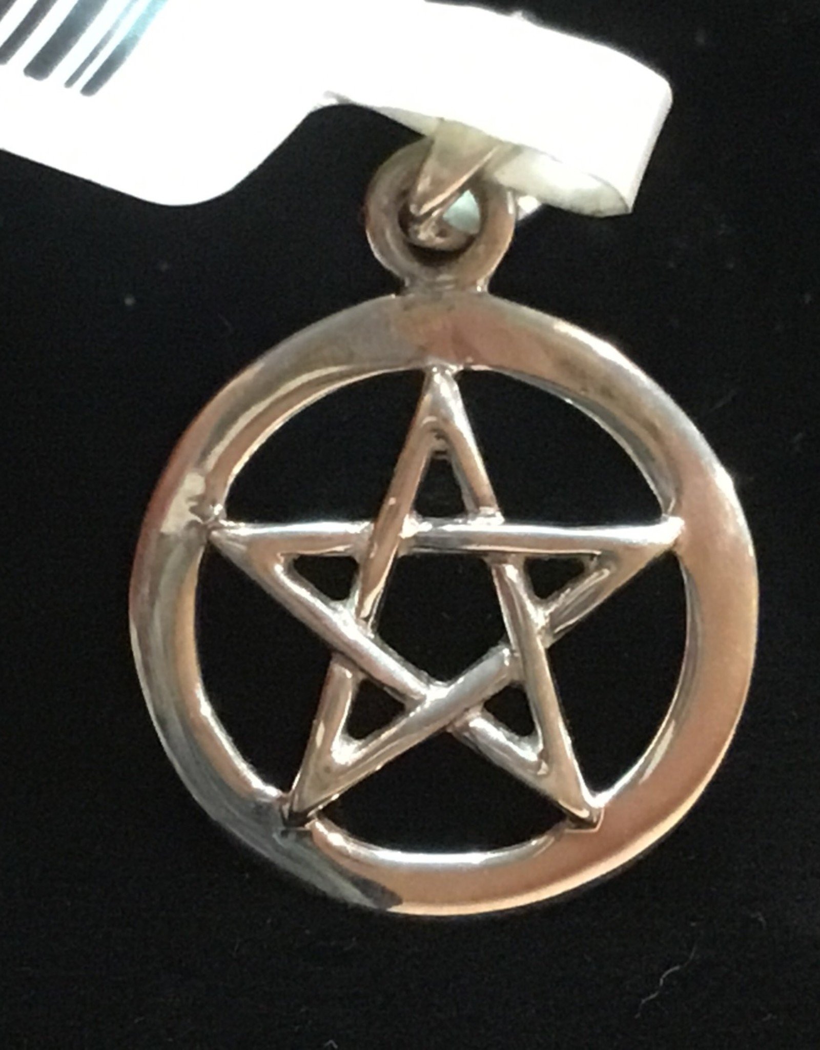Pentacle Silver Pendant 3/4 inch