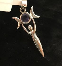 Triple Goddess Kyanite Pendant