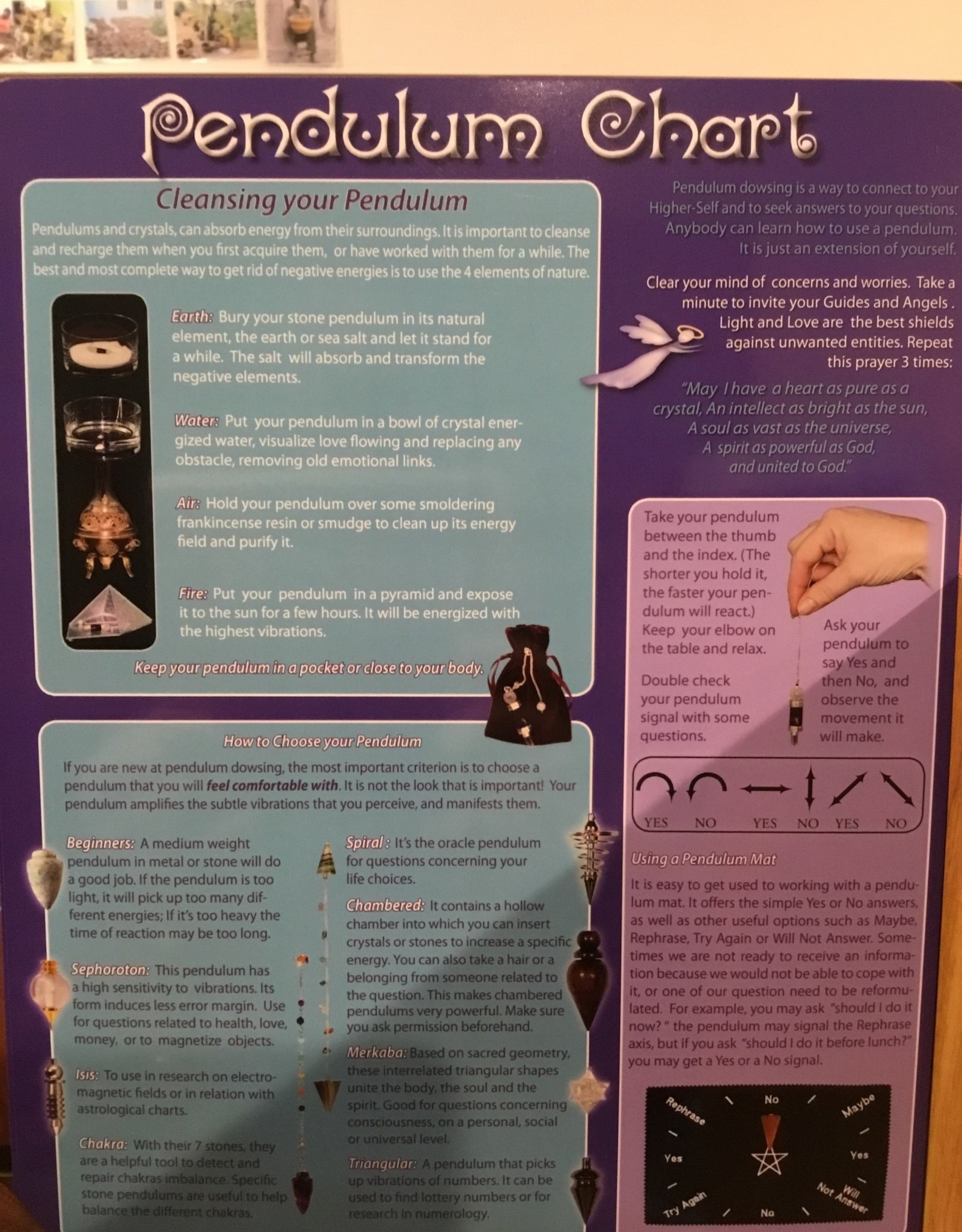 Pendulum Laminated Chart 8.5"x11"