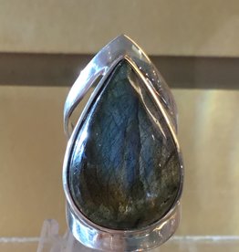 Teardrop Labradorite Ring