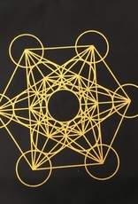 Black & Gold Cloth Crystal Grid