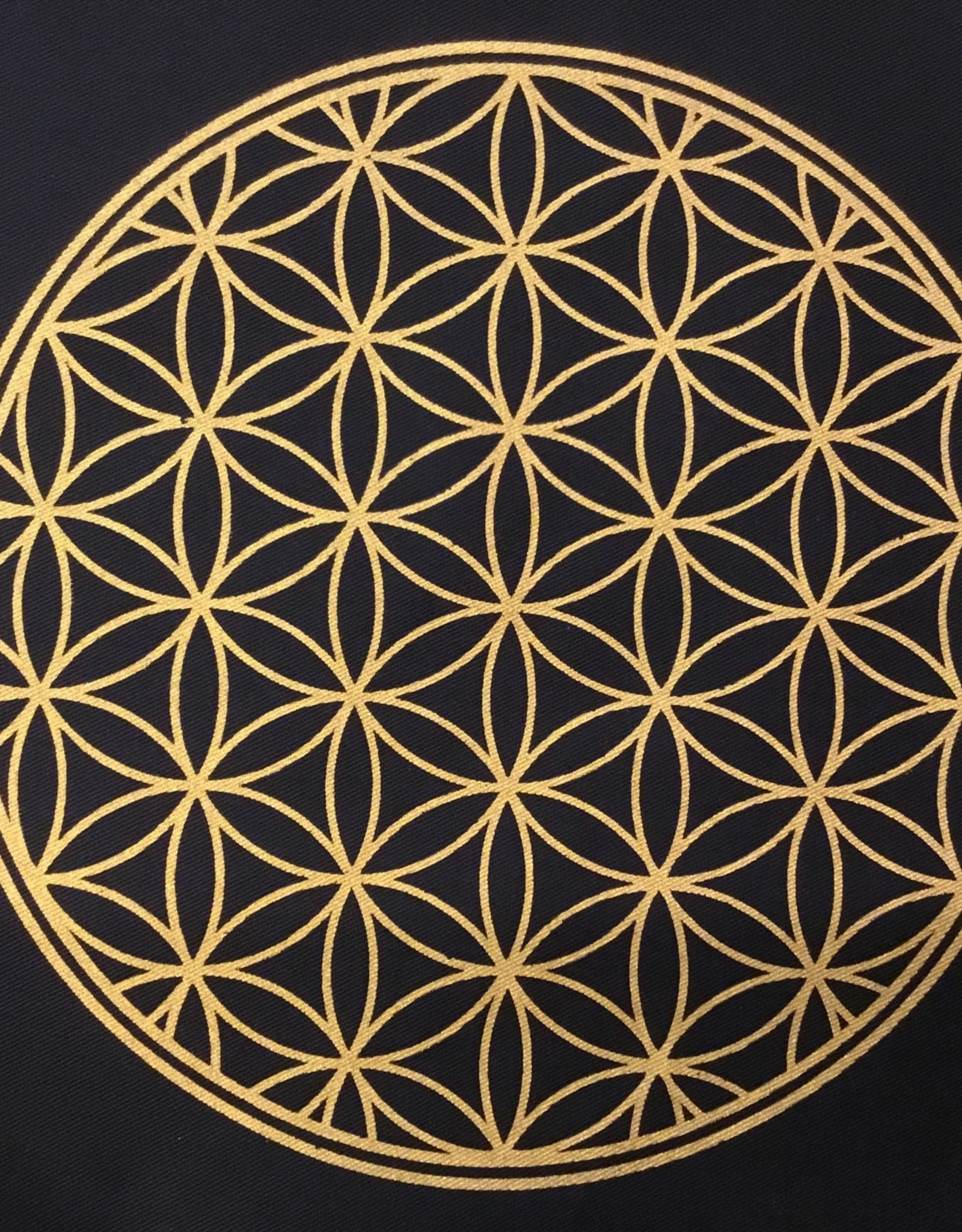 Black & Gold Cloth Crystal Grid