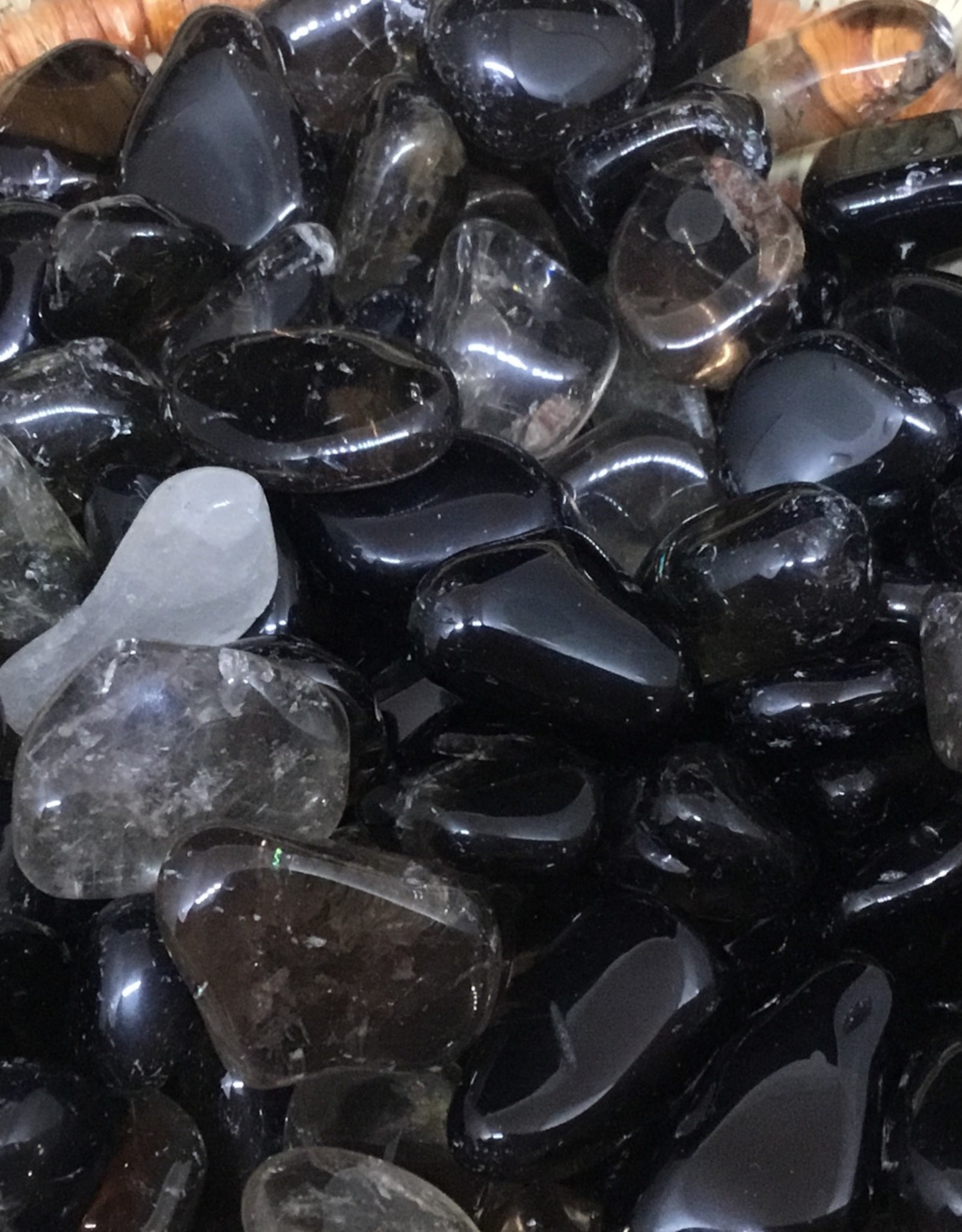 Smoky quartz tumbled stone