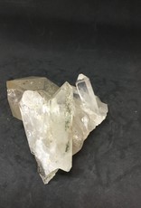 Quartz Crystal Cluster, green and grey inclusions