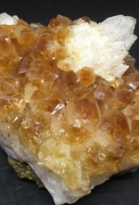 Citrine Cluster - Larger with white calcite
