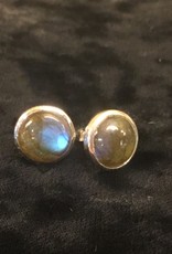 Gem Stone Stud Earring - Labradorite