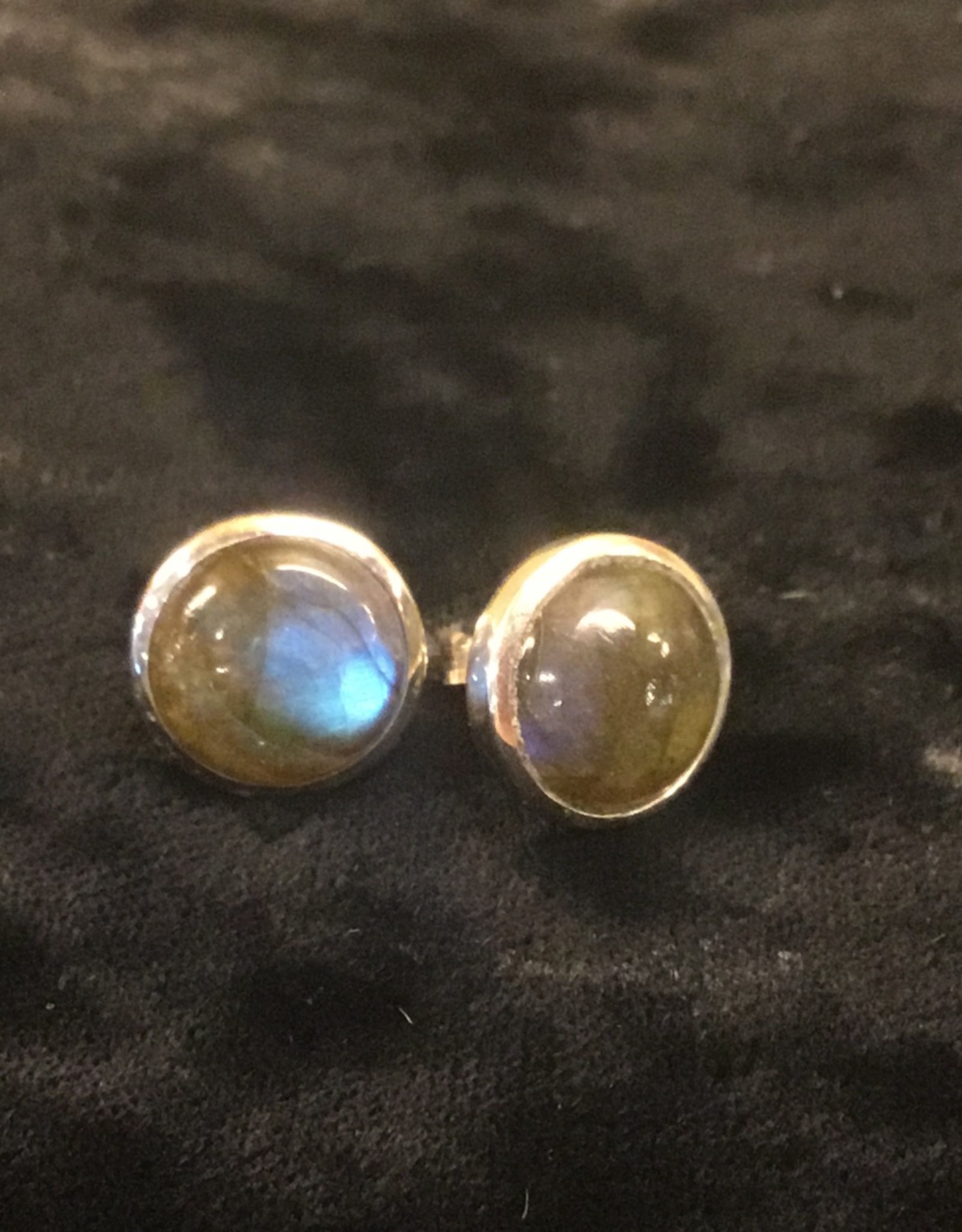 Gem Stone Stud Earring - Labradorite