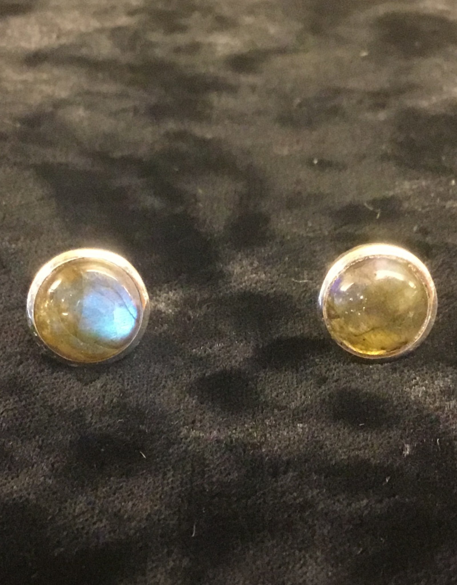 Gem Stone Stud Earring - Labradorite