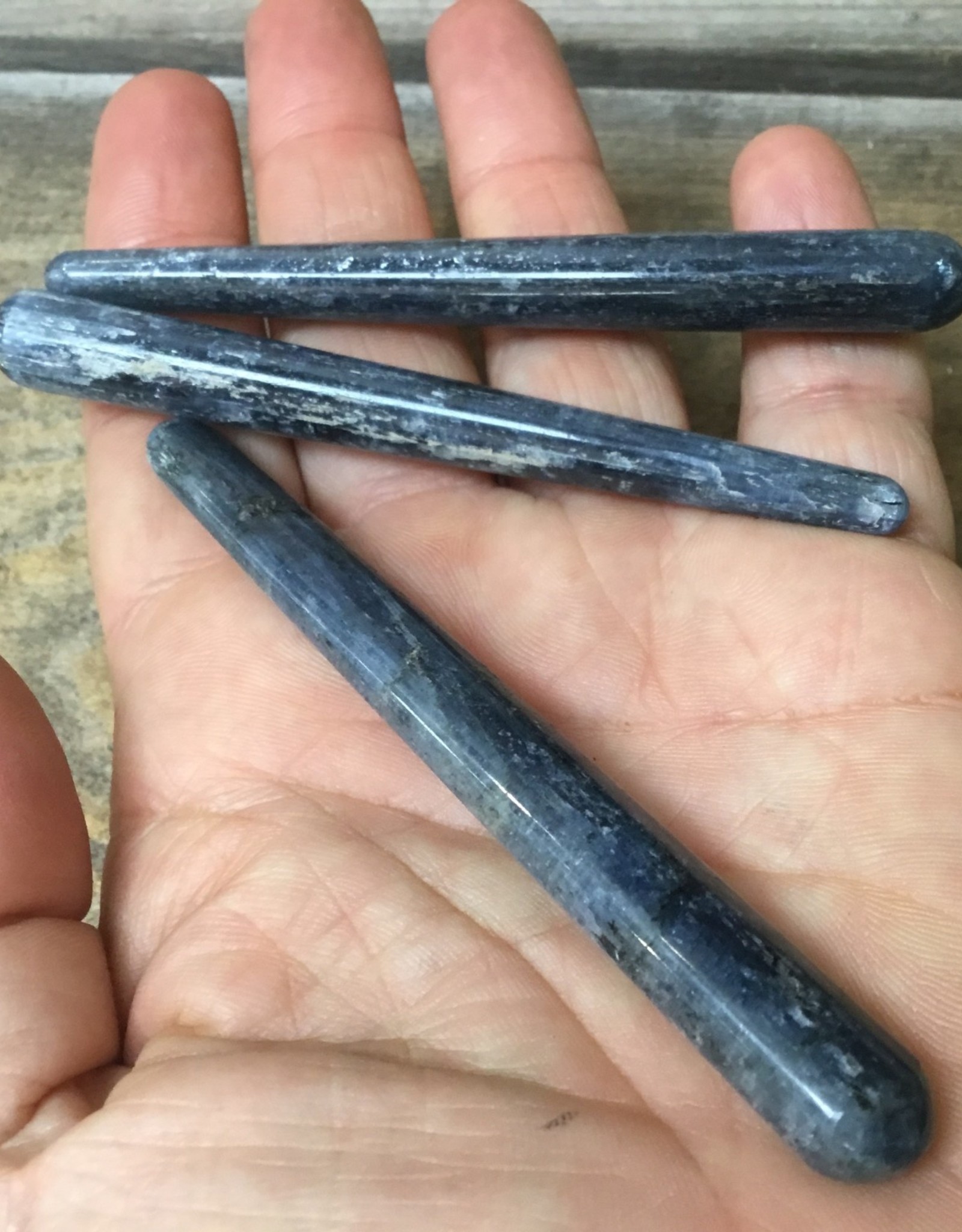 Blue Kyanite polished wand