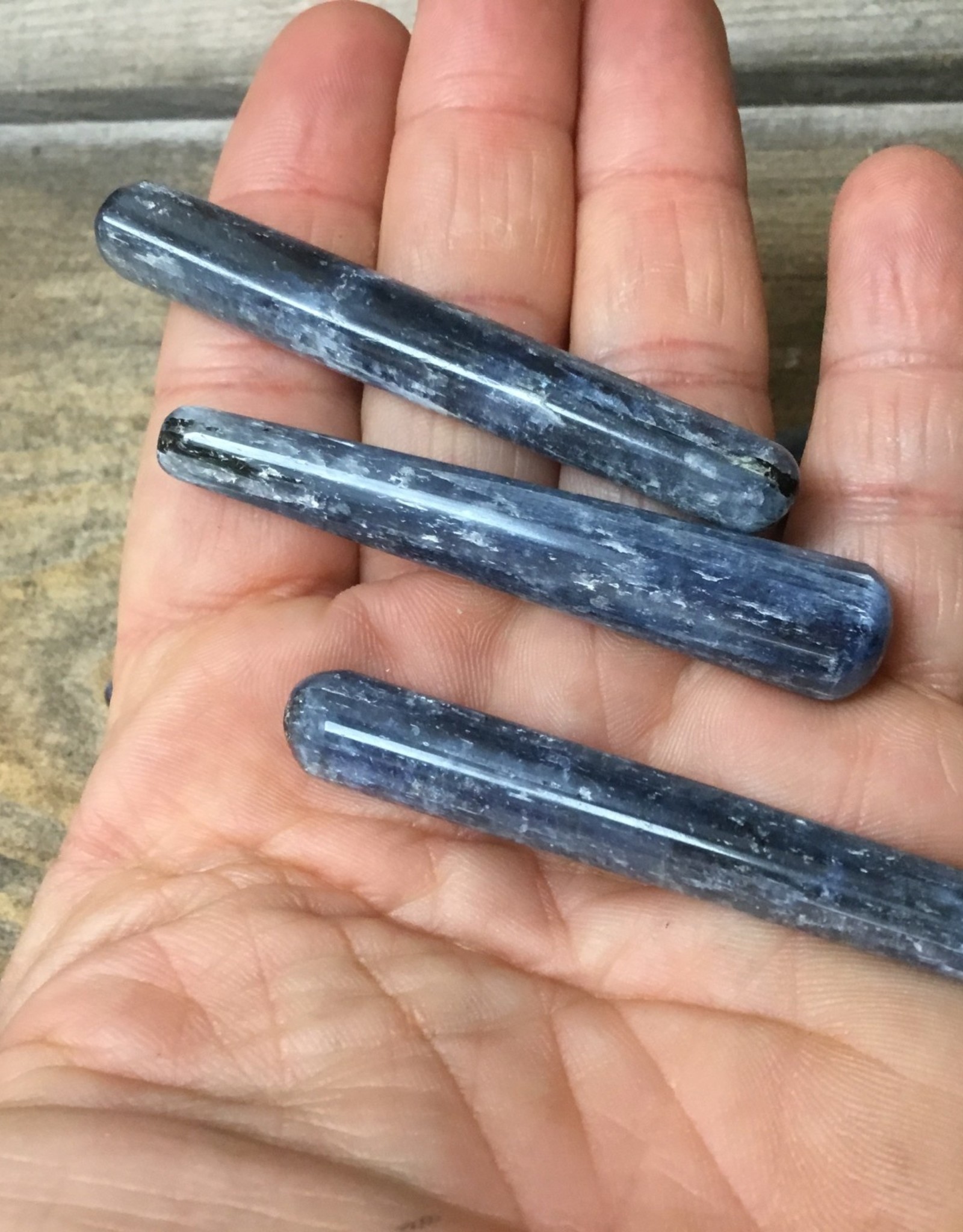 Blue Kyanite polished wand