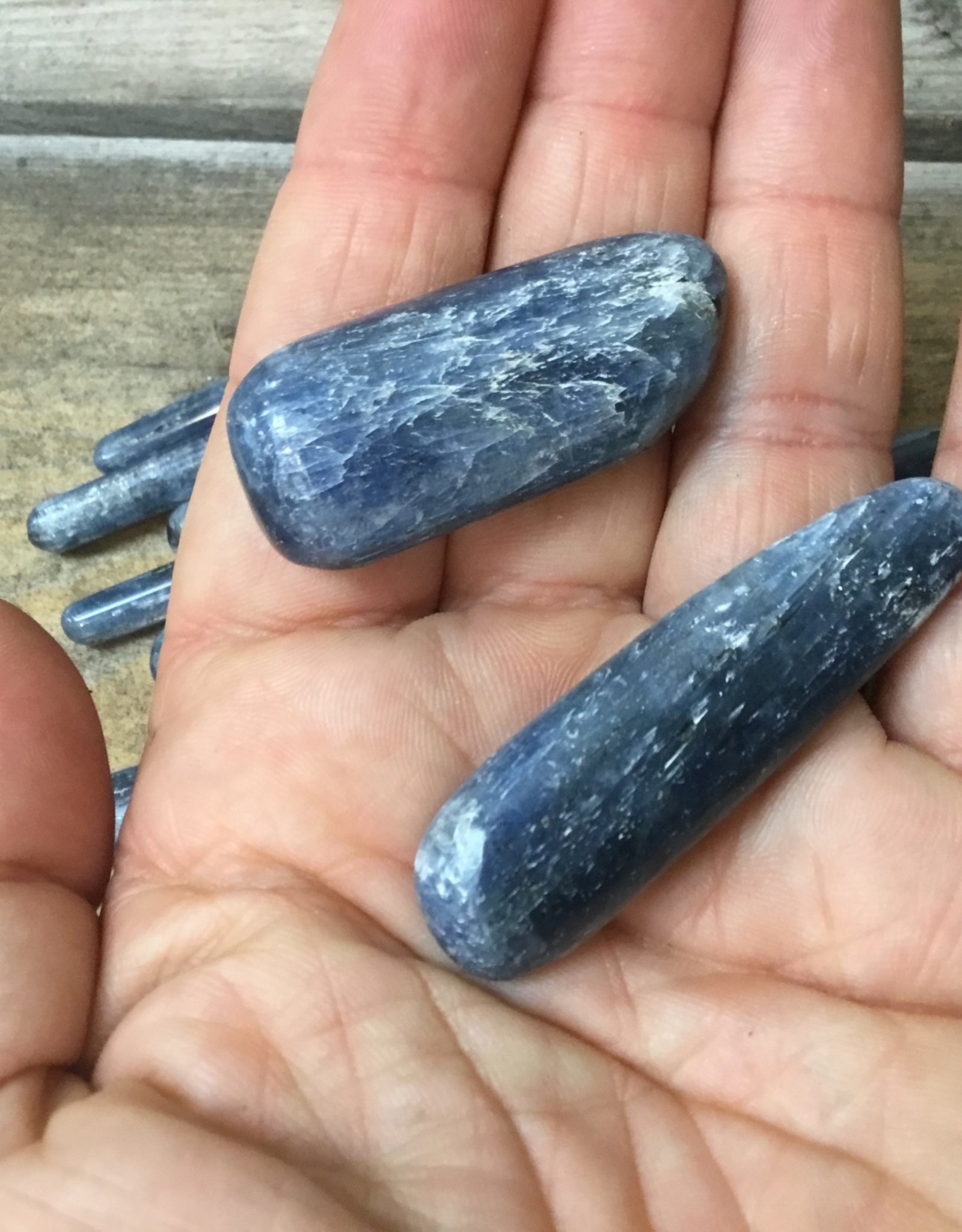 Blue Kyanite polished wand