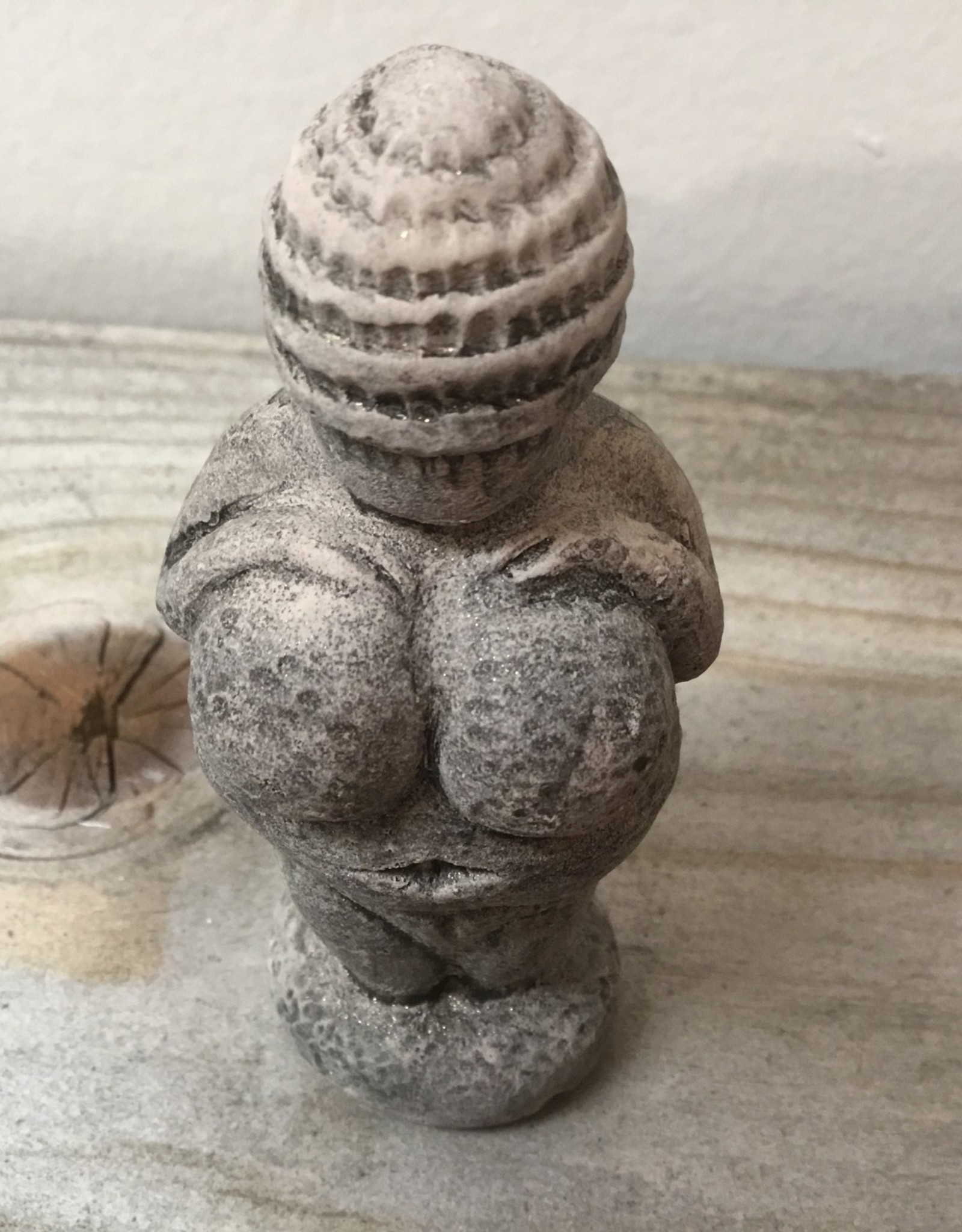Gypsum Goddess Venus of Willendorf 3.5"