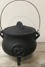 Large Pentagram Cast Iron Cauldron