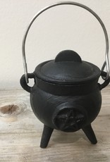 Pentacle Cast Iron Cauldron (3 inch)