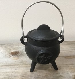 Pentacle Cast Iron Cauldron (3 inch)