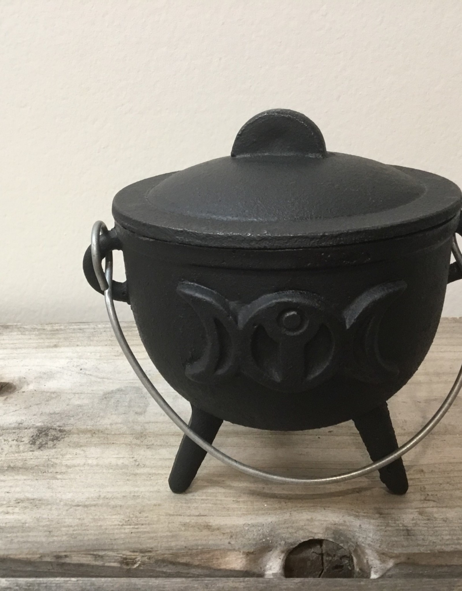 Moon Goddess Cast Iron Cauldron (4.5 inch)