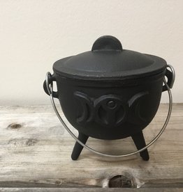 Moon Goddess Cast Iron Cauldron (4.5 inch)