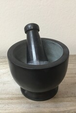 Black Soapstone Mortar & Pestle 3"