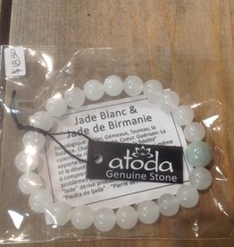 Atoda Atoda White Agate Burma Jade Bracelet